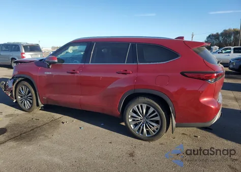 2021 Toyota Highlander Hybrid Platinum from USA, damaged, VIN 5TDEBRCH5MS014694